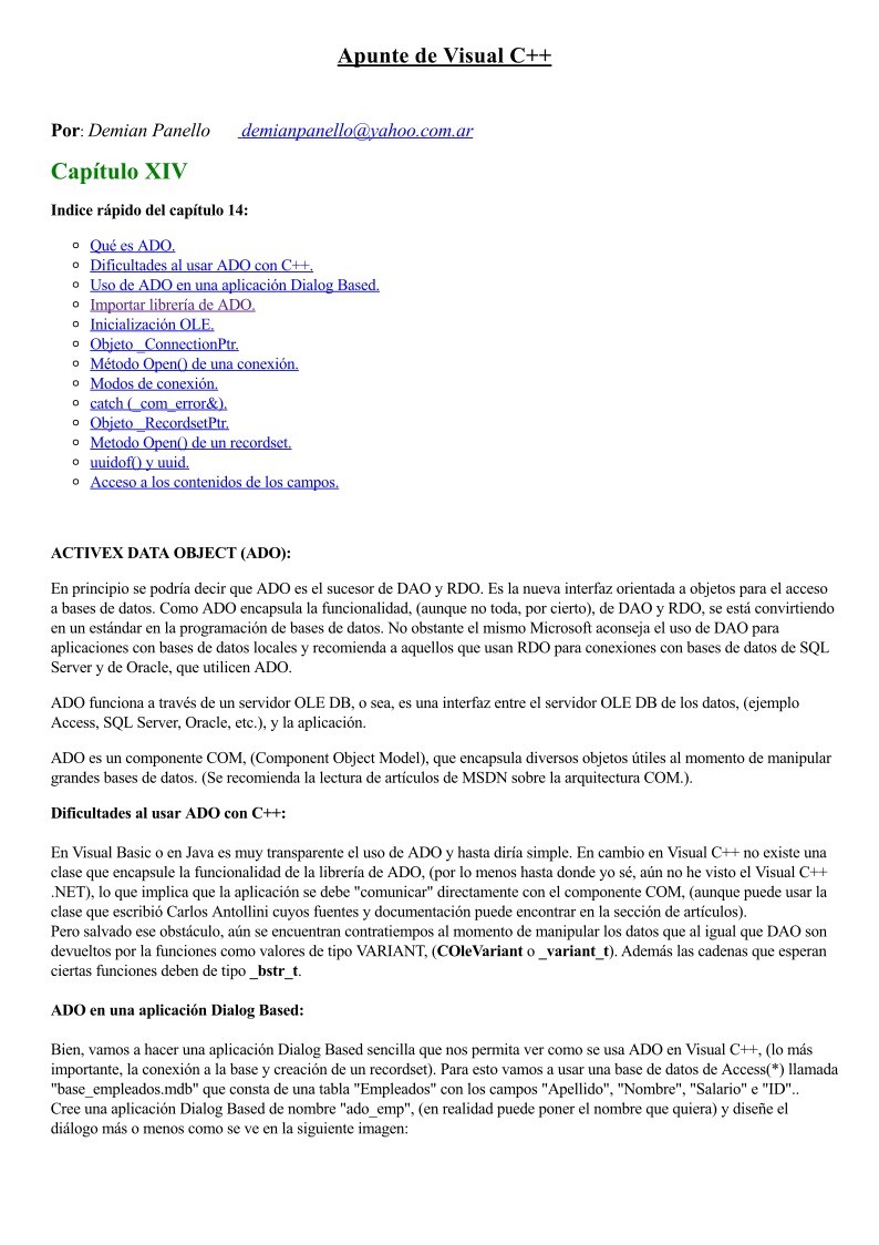 Imágen de pdf Apunte de VC++ - Capítulo XIV